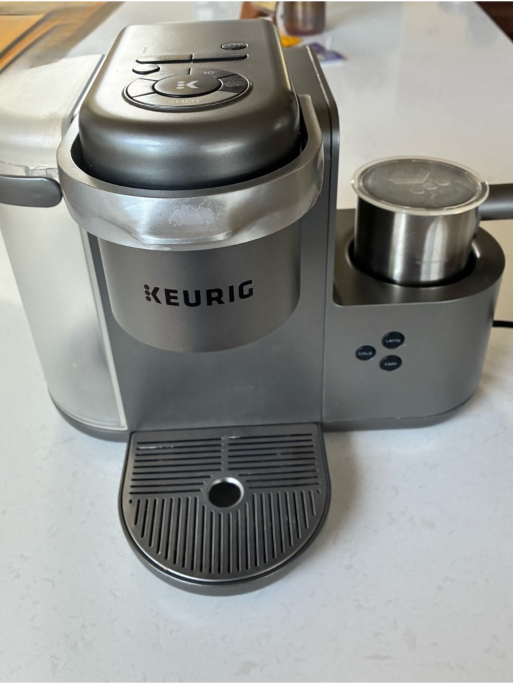 Keurig Single-Serve Coffee Maker in Metallic Silver Cafe-K model